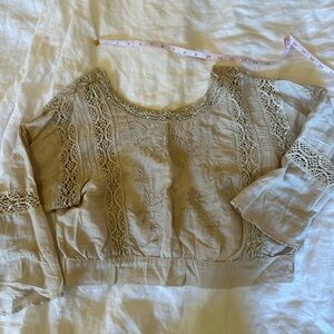 Magnolia Pearl cotton silk blend Lace Layering Top (one size)